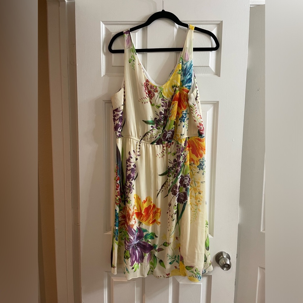 Floral chiffon dress.